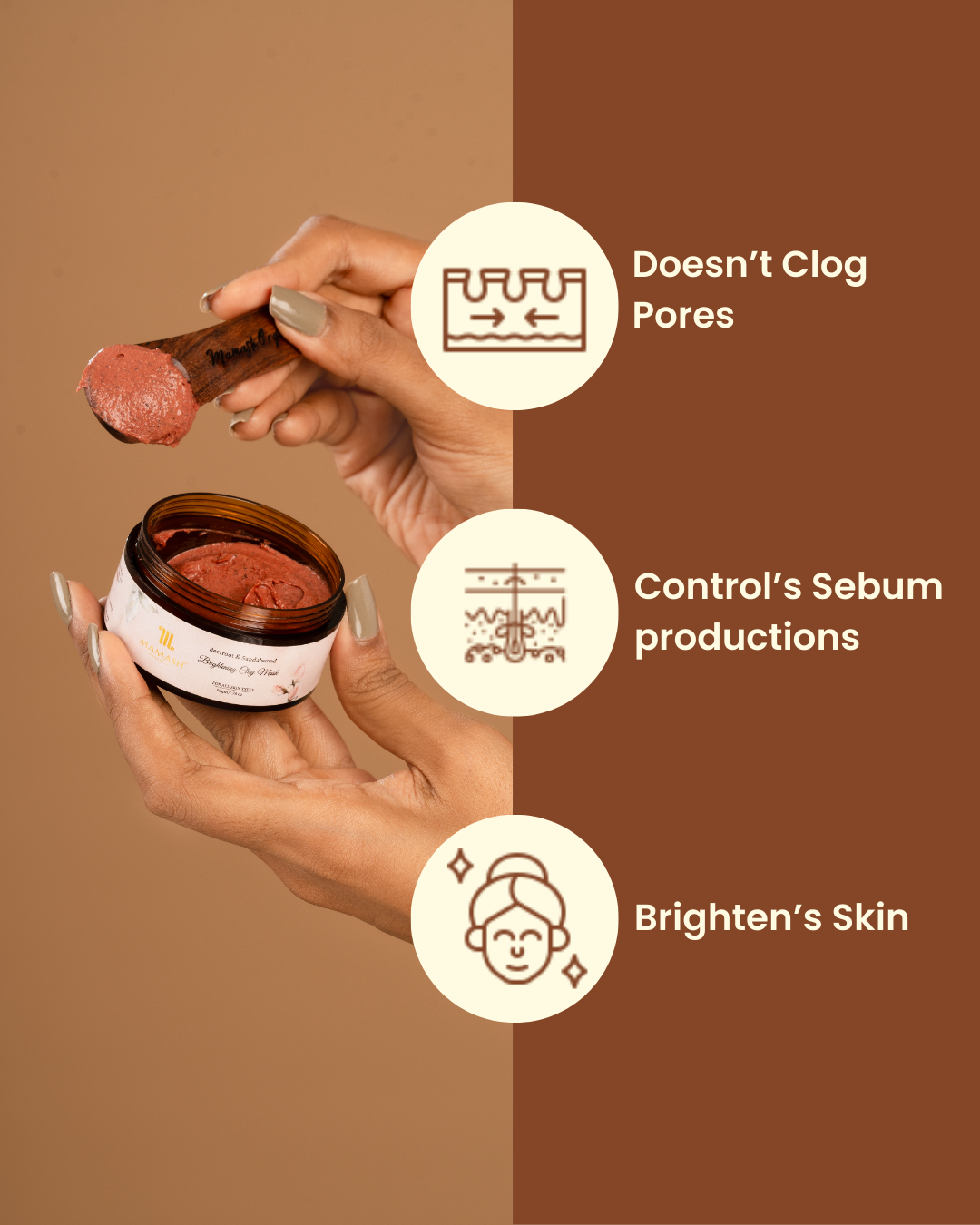 Beetroot & Sandalwood Brightening Clay Mask