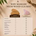 Mamash Organics Natural Neem Wood Gua Sha for Face Lifting & Sculpting