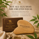 Mamash Organics Natural Neem Wood Gua Sha for Face Lifting & Sculpting