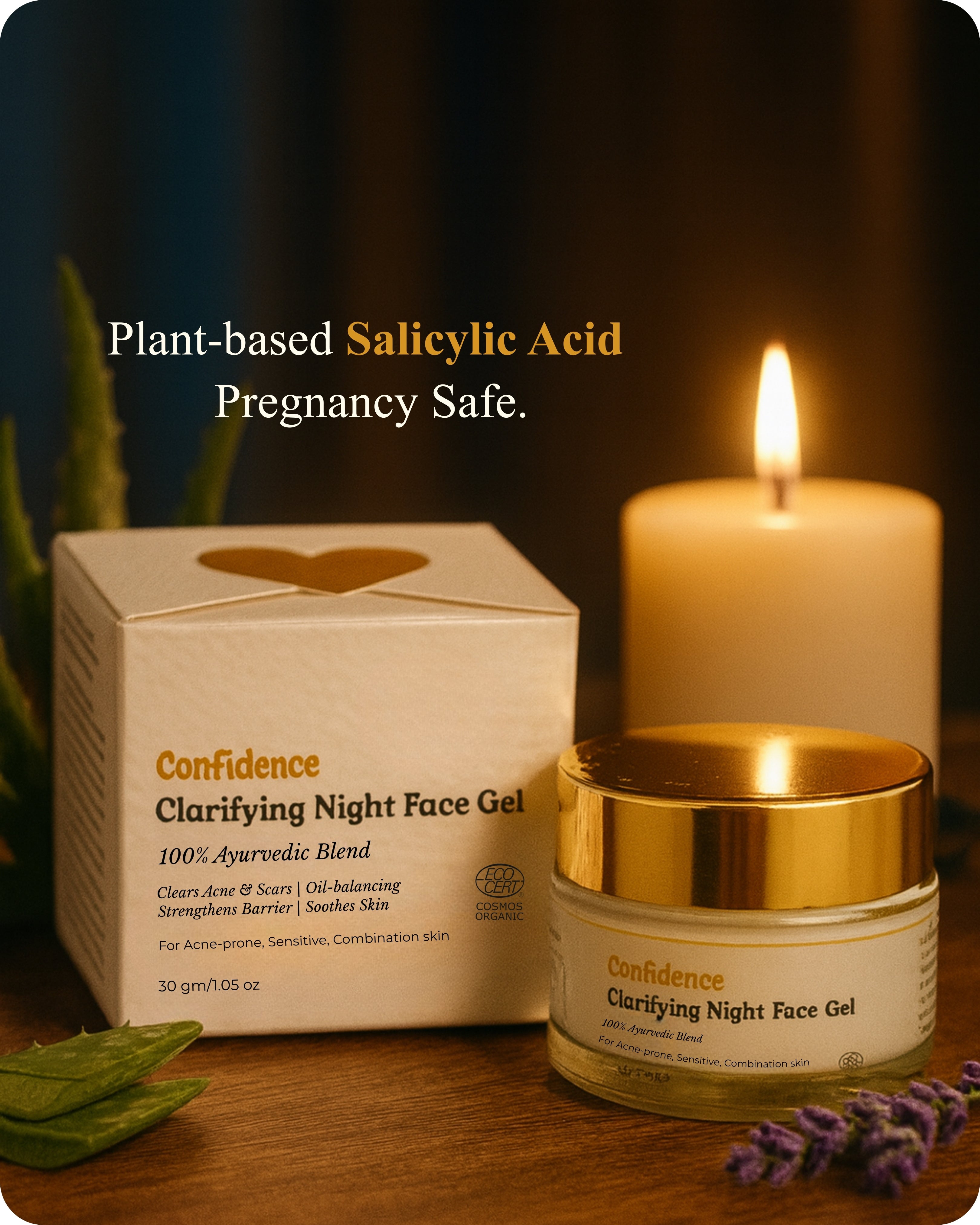 Confidence - Clarifying Night Face Gel for Combination, Oily, Acne-prone skin