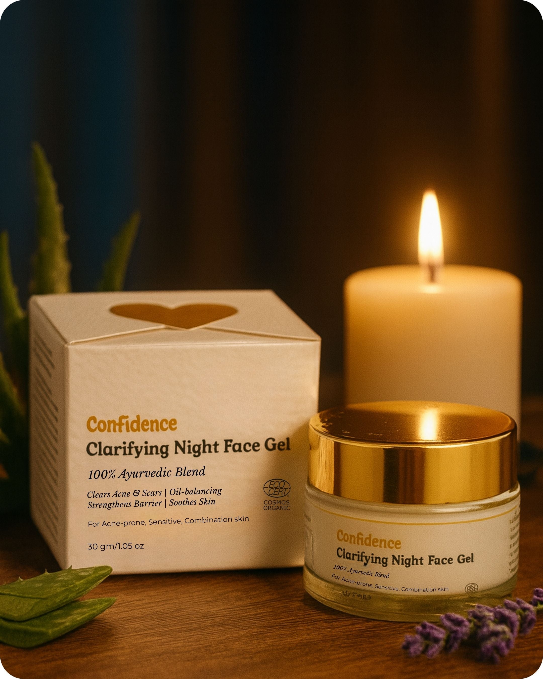 Confidence - Clarifying Night Face Gel for Combination, Oily, Acne-prone skin
