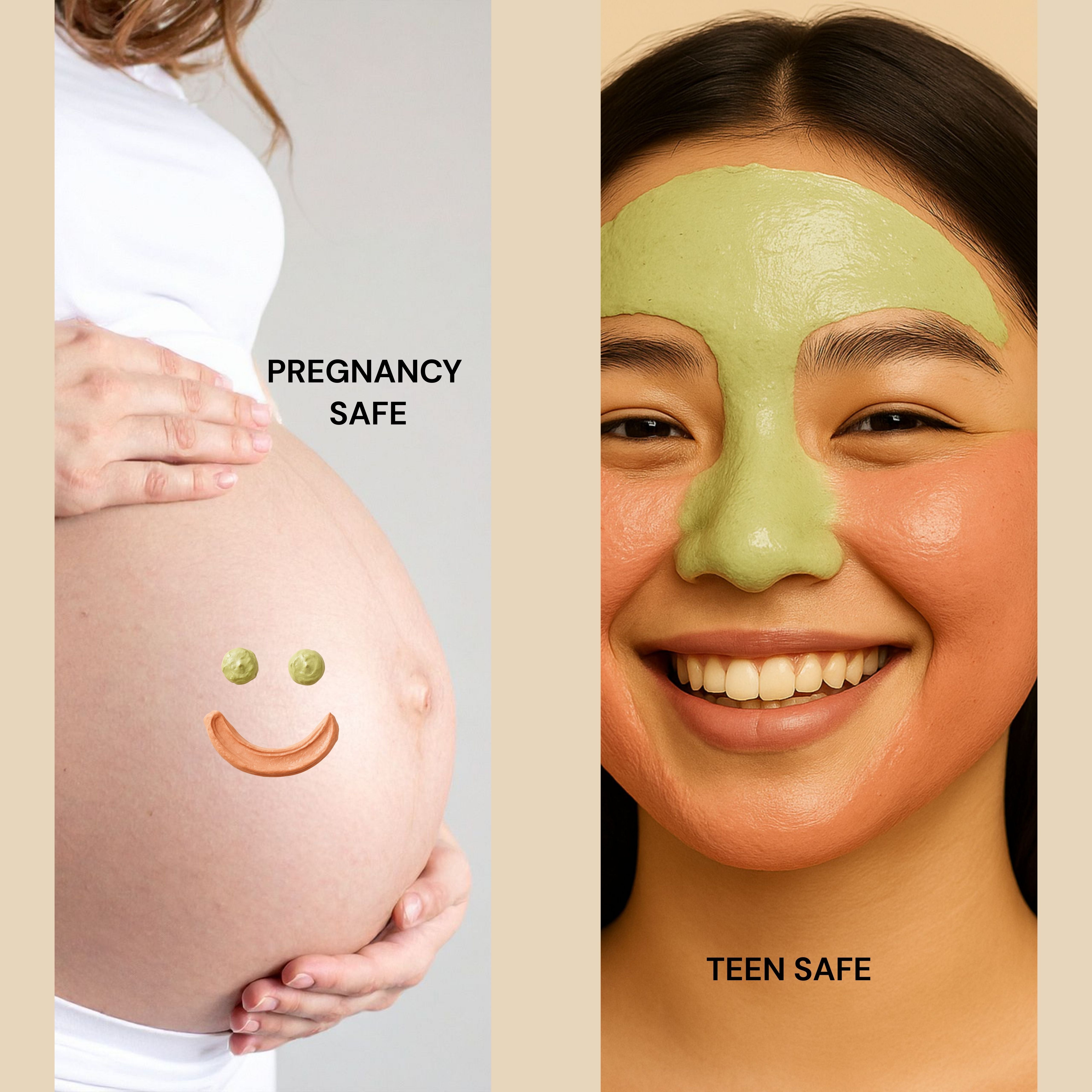 Pregnancy safe multi-mask face pack - 100 percent organic and natural