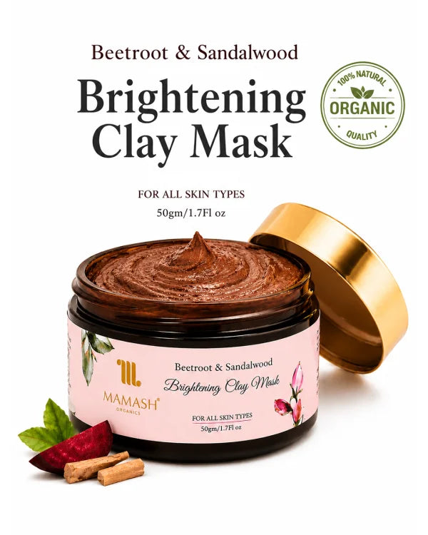 Beetroot & Sandalwood Instant Brightening Clay Mask