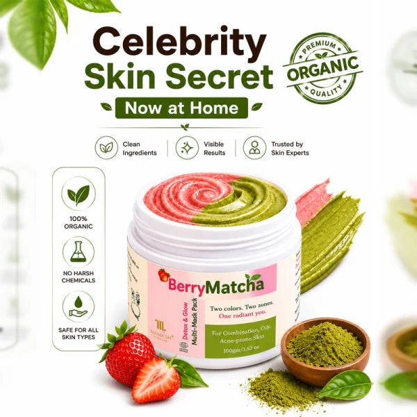 BerryMatcha Detox & Glow Multi-Mask FacePack